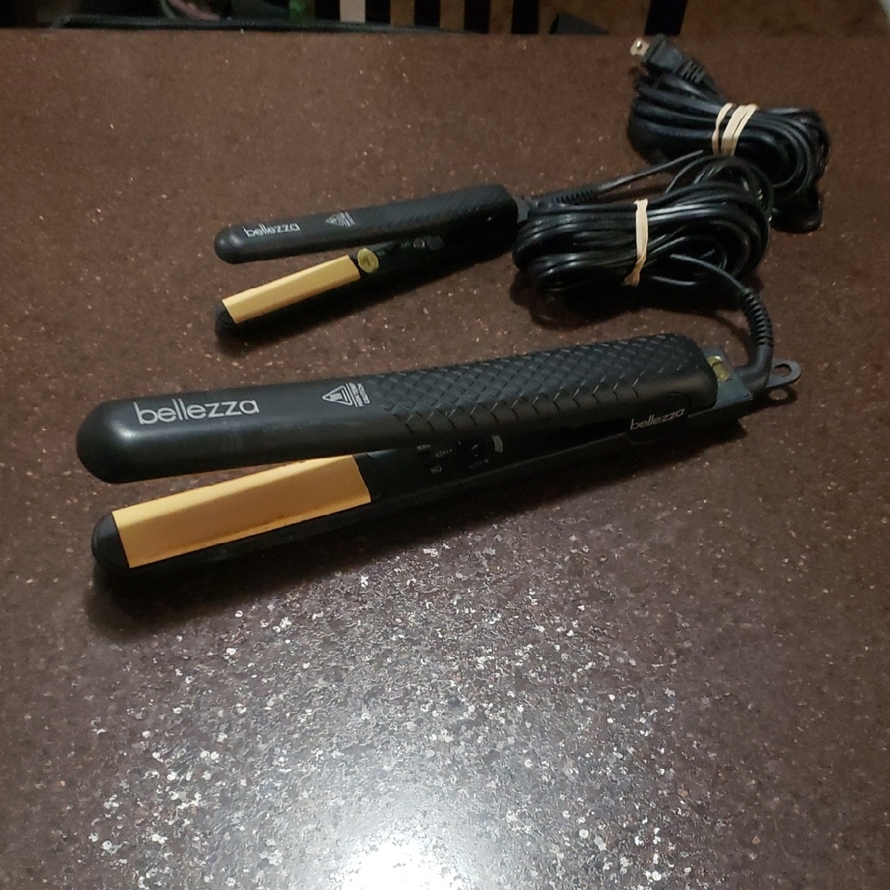 Bellezza Hair STRAIGHTENER with Travel Straightener.